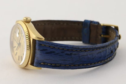 Vintage Rolex Datejust 16018 18ct Yellow Gold Watch with Tapestry Dial, Circa 1987