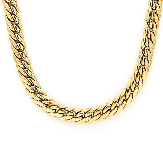Contemporary Italian 18ct Yellow Gold Herringbone Link Chain Necklace
