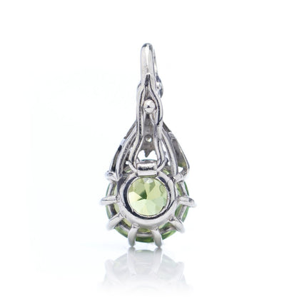 2.45ct Green Garnet and Diamond Pendant