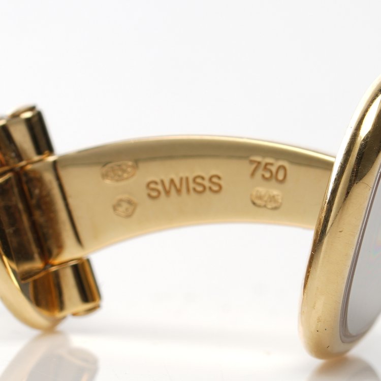 Vintage Patek Philippe Sapphire Crystal and 18ct Gold Cufflinks