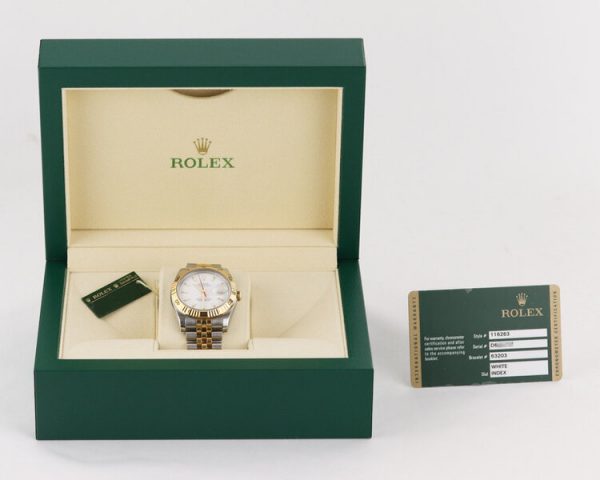 Rolex Datejust Turn-O-Graph 116263 Steel and Gold, with Box and Papers
