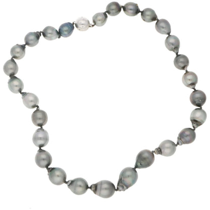 Tahitian Pearl Necklace With Diamond Clasp