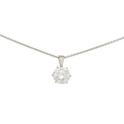 Classic Certified 1.28 Carat Diamond Solitaire Pendant in 18ct White Gold