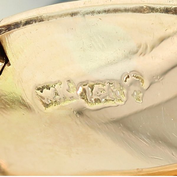 Wai Kee Gold Tortoise Brooch with Sodalite Stone