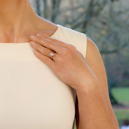 Single Stone 0.92ct Marquise Cut Diamond Solitaire Engagement Ring in 18ct White Gold