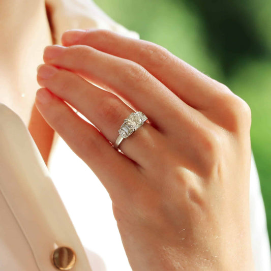 Vintage French Engagement Diamond Ring, 1.25ct