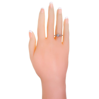 Vintage Diamond Solitaire Ring In Platinum