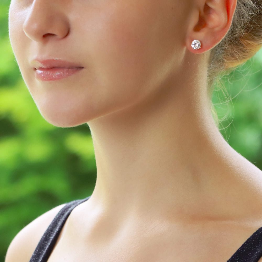 2.35ct Diamond Solitaire Stud Earrings