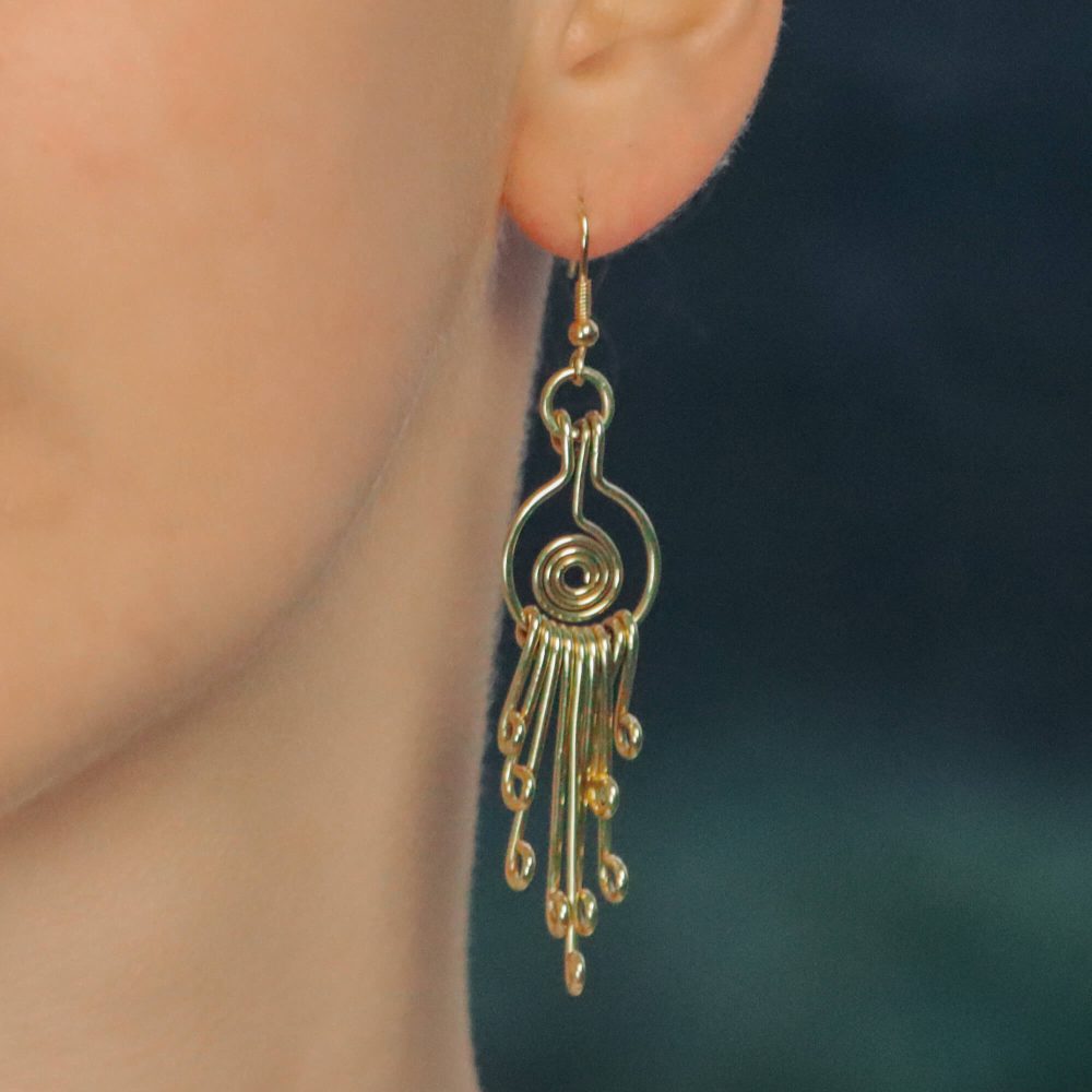 Vintage Swirl Dangle Drop Earrings