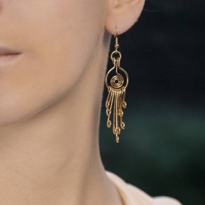 Vintage Swirl Dangle Drop Earrings