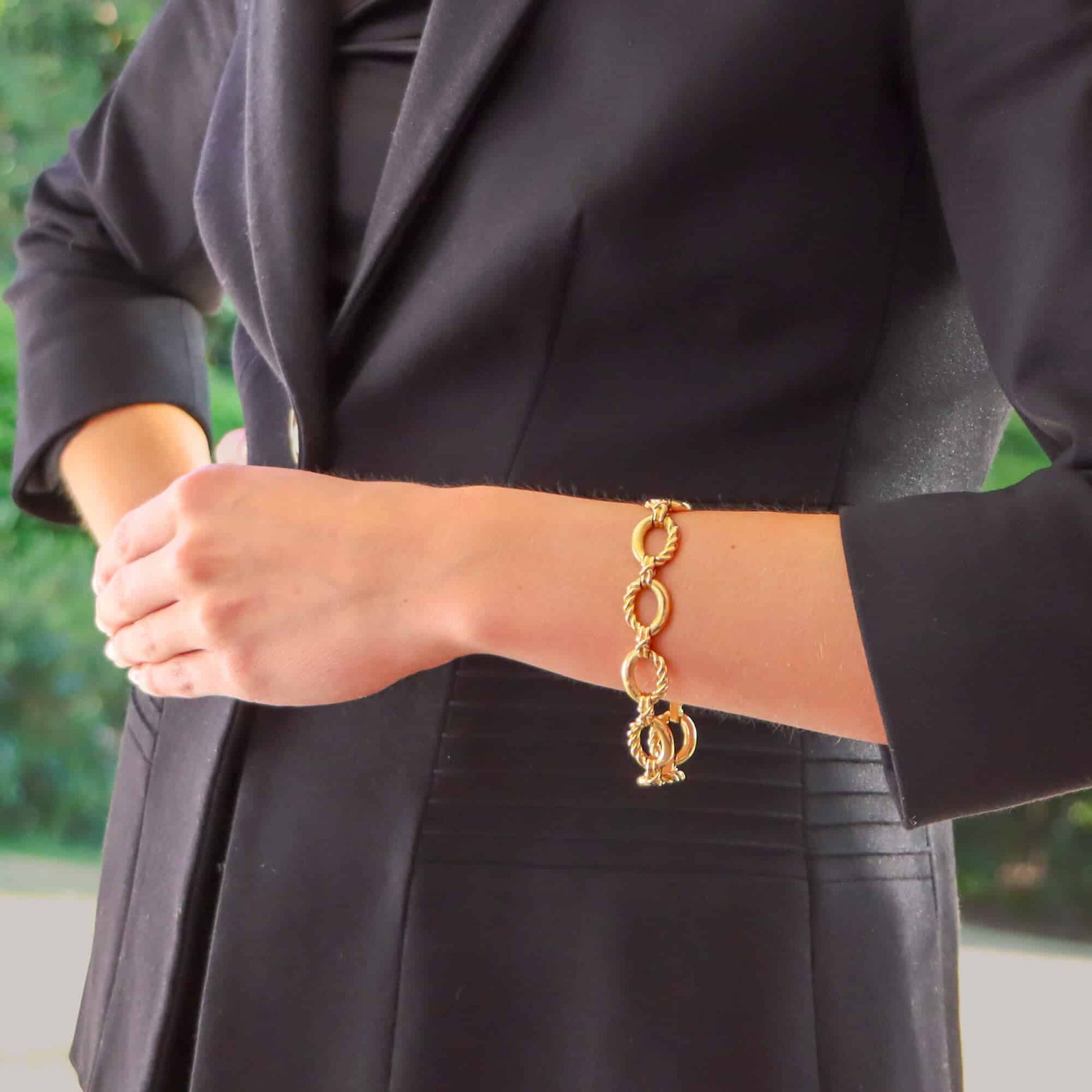 Jean Schlumberger Vintage Chunky Oval Link 18K Bracelet