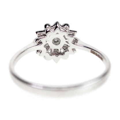 Diamond 18ct White Gold Flower Cluster Engagement Ring