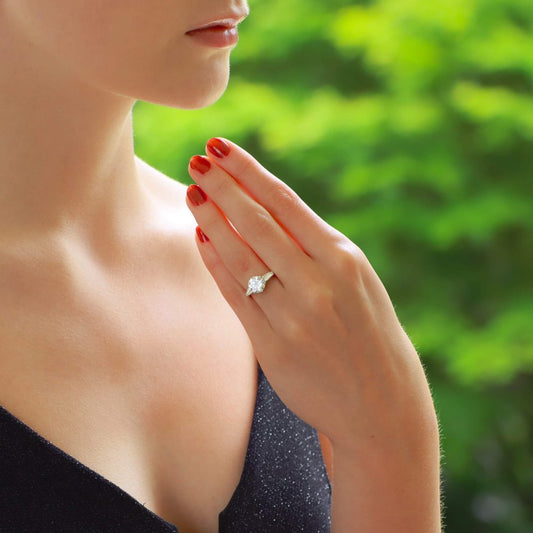 1.85ct Diamond Solitaire Ring With Baguette Cut Shoulders in Platinum