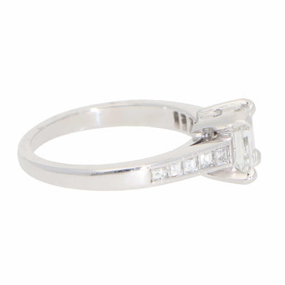 Diamond ring in platinum.