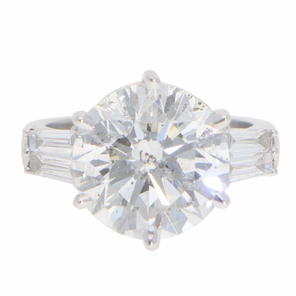 Five Stone 7.63 Carat Diamond Ring In 18 Carat White Gold
