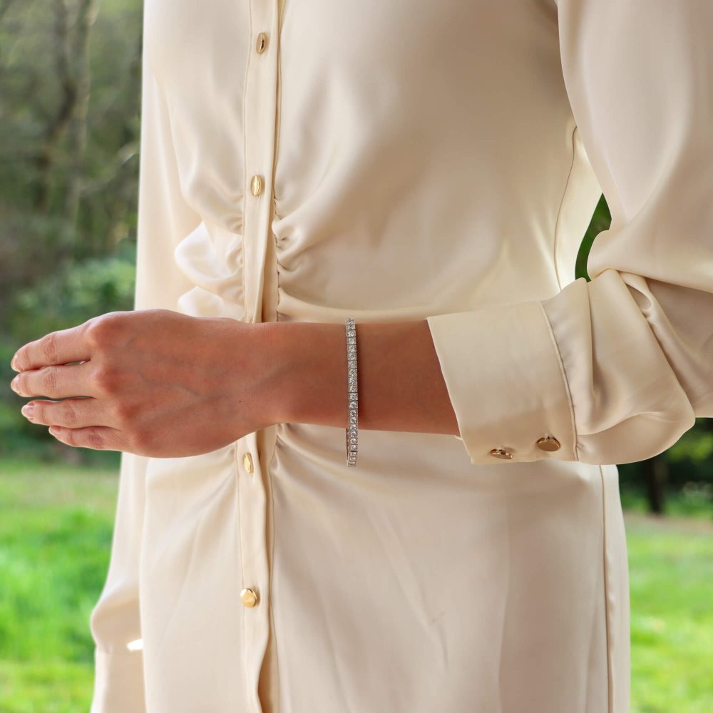 6.03ct Diamond Line Tennis Bracelet in Platinum