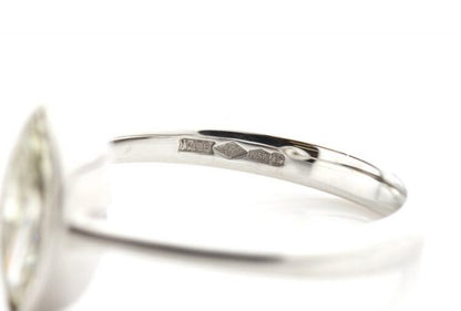 0.81ct Marquise Cut Diamond Solitaire Engagement Ring, in platinum, with GIA certificate.