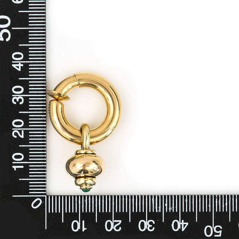 Dimensions of Gold Earrings with Emeralds