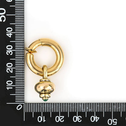 Dimensions of Gold Earrings with Emeralds