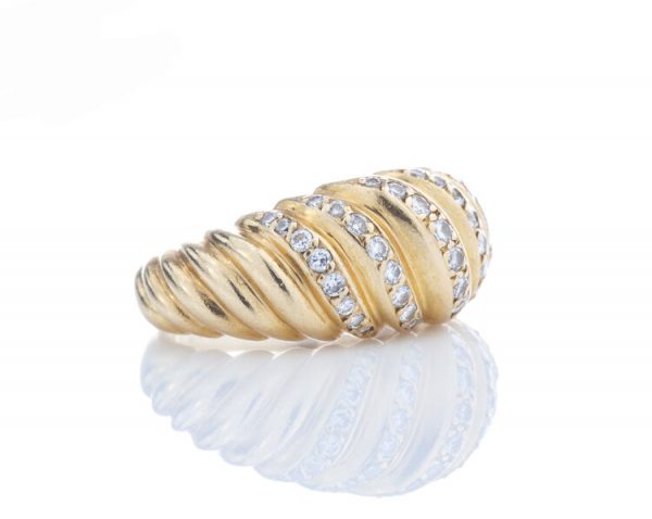 Cartier Vintage Diamond set 18ct Yellow Gold Ring, Circa 1970s