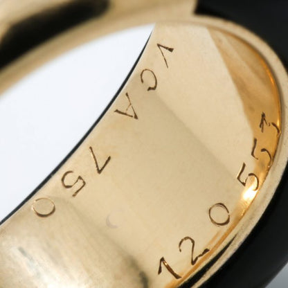 Van Cleef and Arpels Fidji Onyx and Diamond Ring, Signed and Numbered, Comes in original box, Circa 1990s