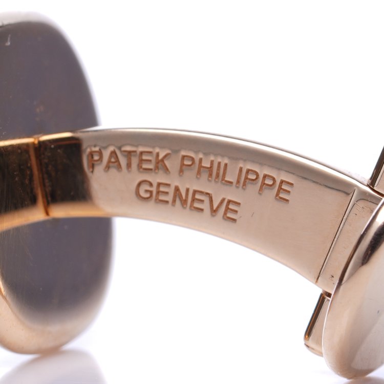 Vintage Patek Philippe Sapphire Crystal and 18ct Gold Cufflinks