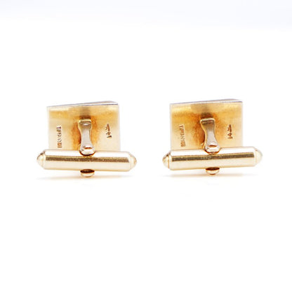 Vintage Tiffany and Co Yellow Gold Florentine Cufflinks