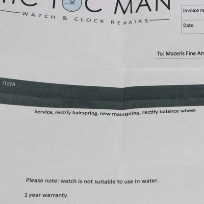 Piaget Ladies Custom Diamond Dial and Bezel 18ct Gold Manual 20" Watch; Model Number 41545, with original box and service document, Circa 1990s