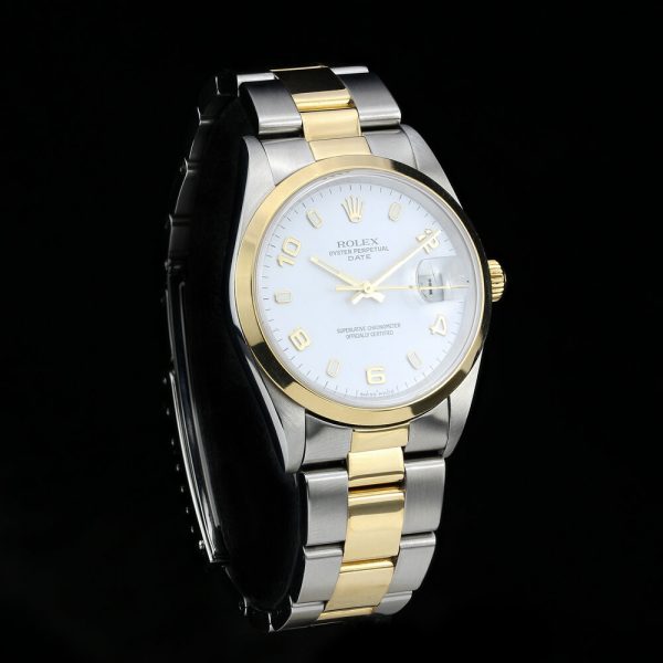 Rolex Oyster Perpetual Date 15203 Steel and Gold Automatic Watch, Circa 1999-2003