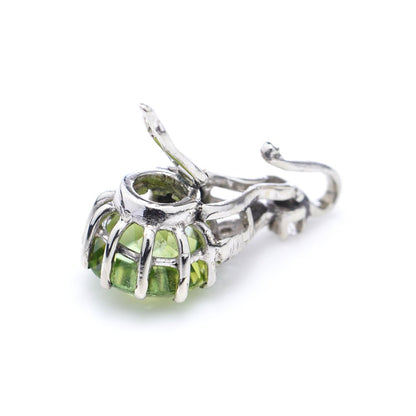 2.45ct Green Garnet and Diamond Pendant
