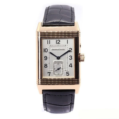 Jaeger LeCoultre Reverso Grande Taille Duoface Day and Night Manual Watch in 18ct Rose Gold; Ref 270.2.54, with Jaeger-LeCoultre box and papers