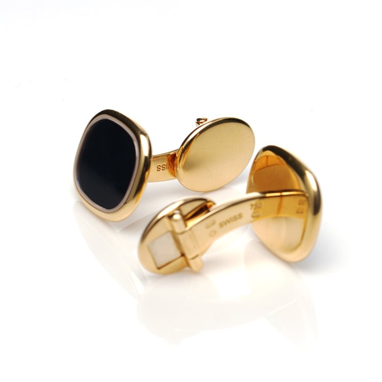 Vintage Patek Philippe Sapphire Crystal and 18ct Gold Cufflinks