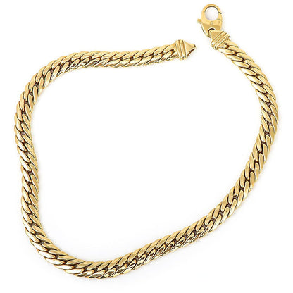 Contemporary Italian 18ct Yellow Gold Herringbone Link Chain Necklace
