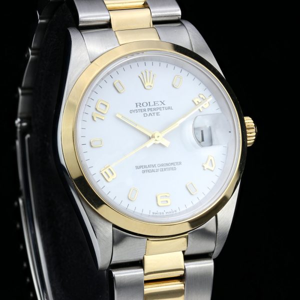 Rolex Oyster Perpetual Date 15203 Steel and Gold Automatic Watch, Circa 1999-2003