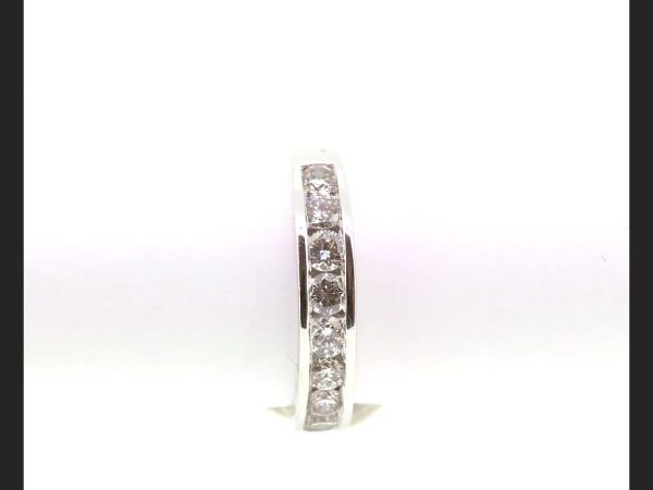 Half Eternity Diamond Ring, Channel set, 0.80 carats