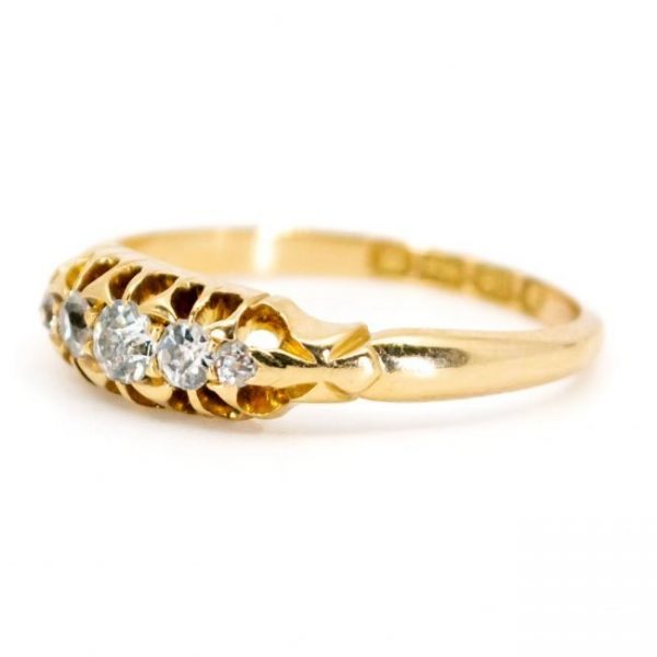 Antique Victorian Old-Cut Diamond and 18ct Gold Ring, 0.25 carats