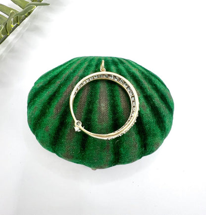 Antique Edwardian Diamond Crescent Moon Pendant In 18 Carat White Gold