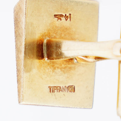 Vintage Tiffany and Co Yellow Gold Florentine Cufflinks