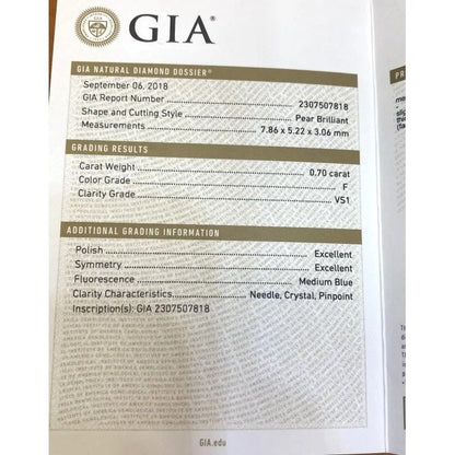 GIA Certified 5.1ct Diamond Pear Cluster Drop Earrings