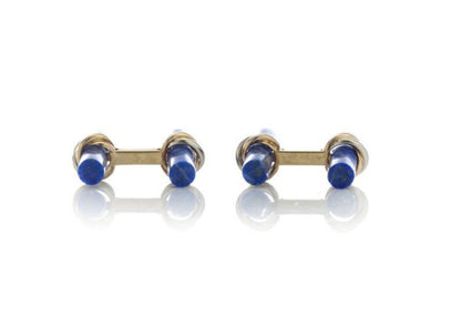 Cartier Lapis Lazuli and 18ct Yellow Gold Cufflinks in Original Box