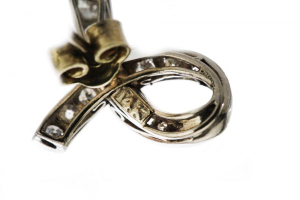 Vintage Saltwater Pearl and Diamond Drop Earrings, Circa 1950s-1970s