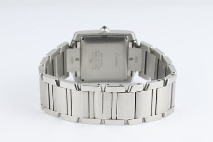 Cartier Tank Francaise 28mm Stainless Steel Automatic 2302 Watch, on a stainless steel bracelet with hidden double-fold clasp, from 2003, with Cartier papers.