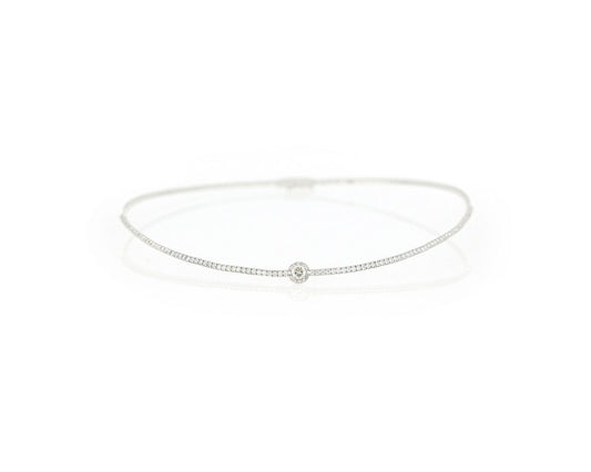 Fine Diamond Necklace in 18ct White Gold