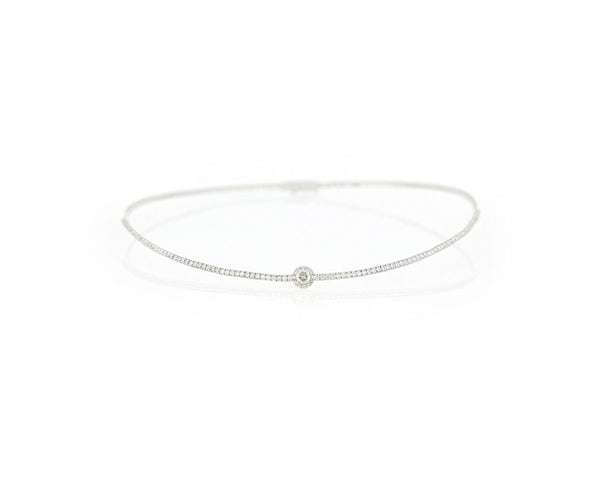 Fine Diamond Necklace in 18ct White Gold