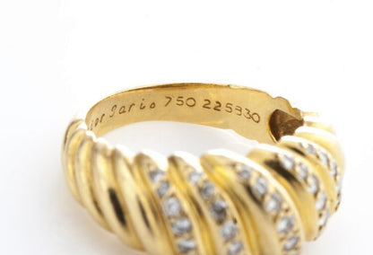 Cartier Vintage Diamond set 18ct Yellow Gold Ring, Circa 1970s