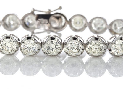 Vintage Diamond Tennis Bracelet, 18ct White Gold, Circa 1970s