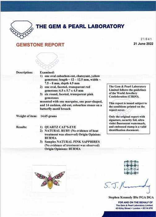 Antique Victorian Multi Gemstone En Tremblant Butterfly Brooch