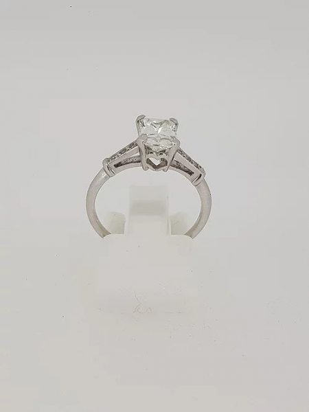 Emerald Cut Diamond Solitaire Engagement Ring in 18ct Gold, 1.18 carats