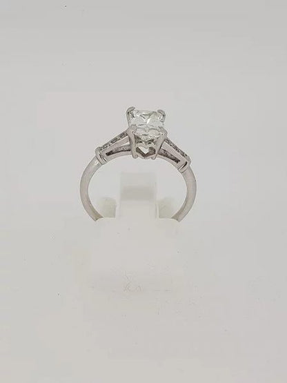 Emerald Cut Diamond Solitaire Engagement Ring in 18ct Gold, 1.18 carats