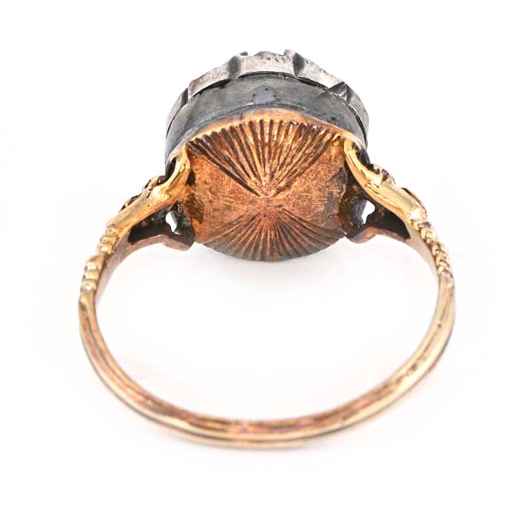 Georgian Antique Rose Cut Diamond Solitaire Engagement Ring